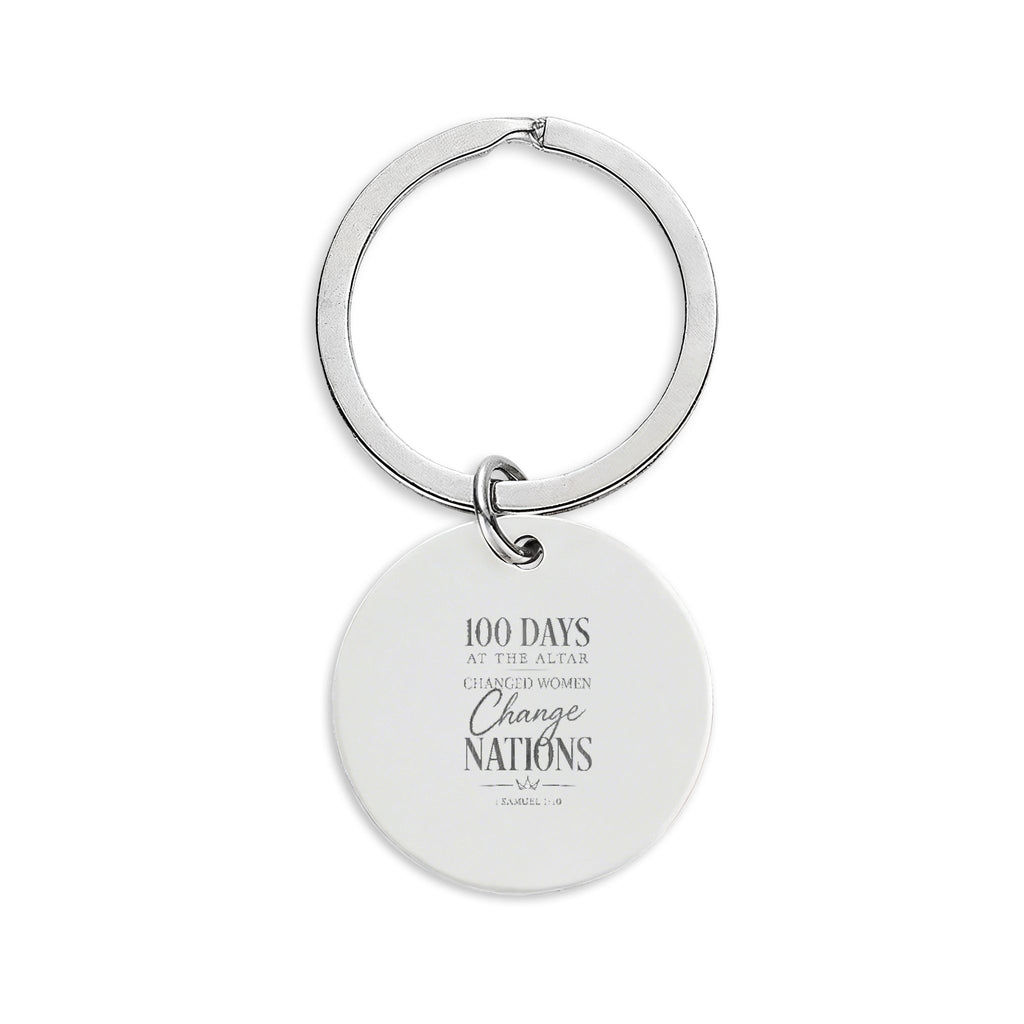 Engravable Stainless Steel Round Keychain – Personalized Circle Keyring