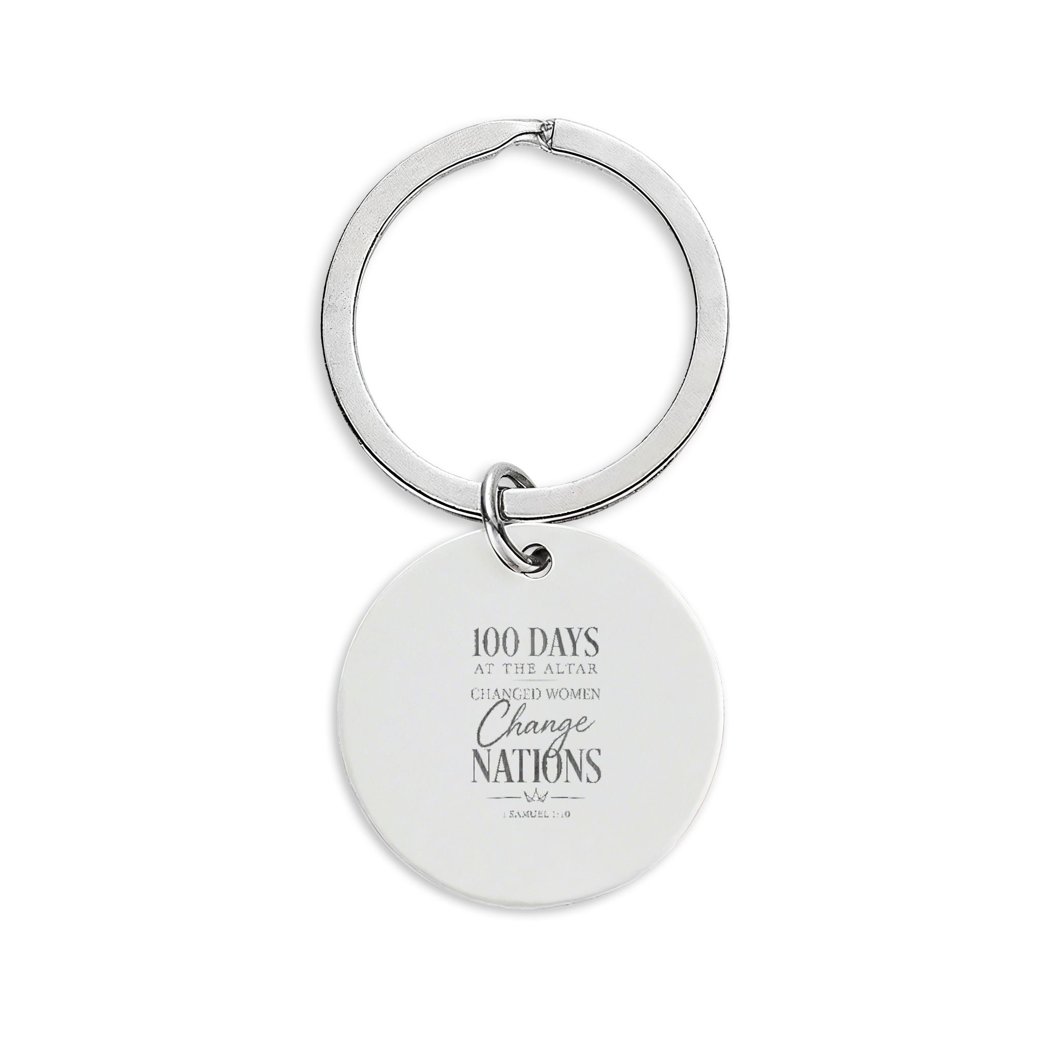 Engravable Stainless Steel Round Keychain – Personalized Circle Keyring