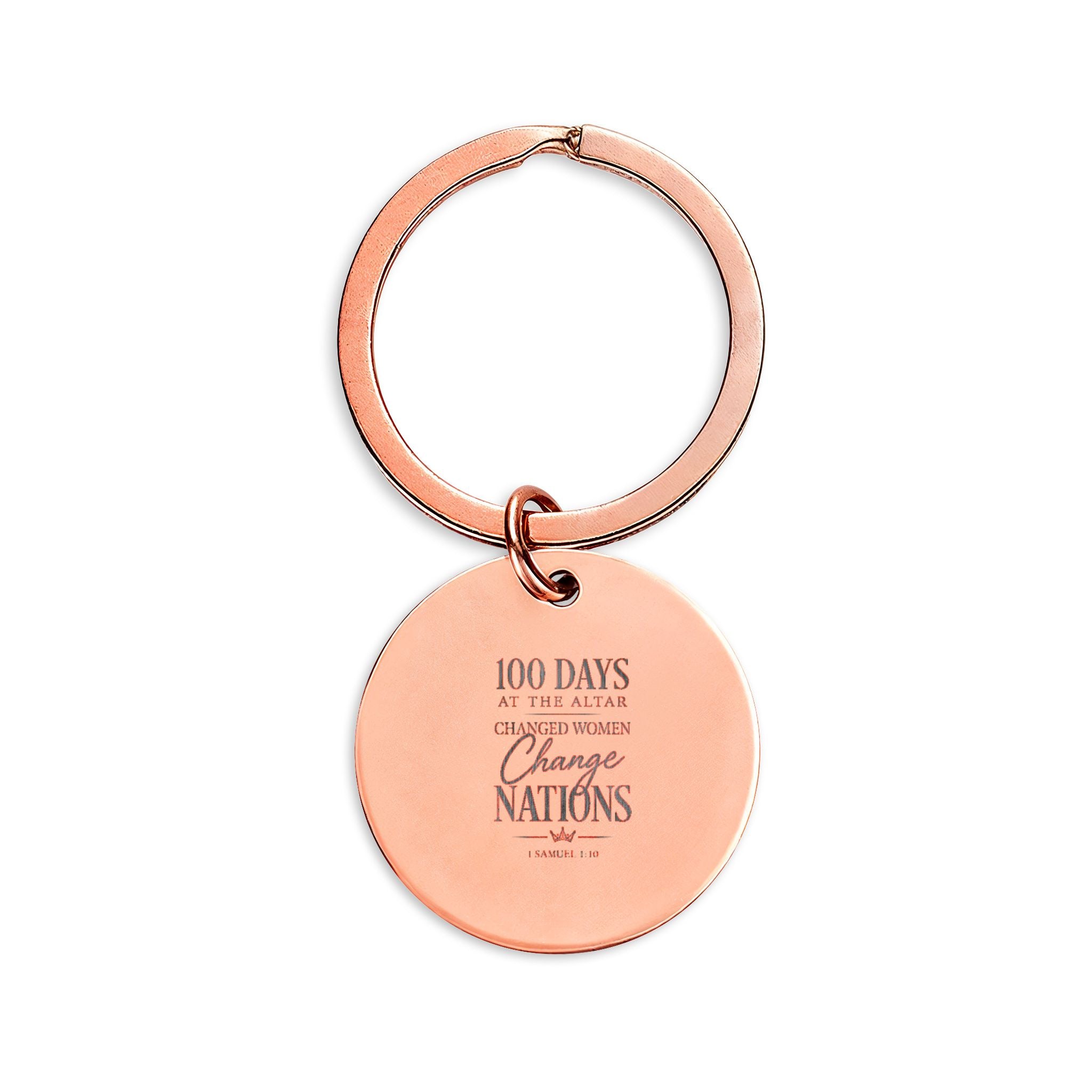 Engravable Stainless Steel Round Keychain – Personalized Circle Keyring