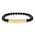 Natural Stone Stretch Bar Bracelet (Engraving)